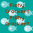 Pixelated teal background with light blue fish-shaped bubbles and repeated brown text reading "Fishy Crocker!!" in a retro digital style.