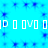 A static image with a bright blue background featuring repeating white and dark blue pixelated patterns.