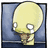 Pixelated yellow character with large white eyes and tears, holding a brown object against a blue background, with overlaid text reading "teddies dont al ways hug back but sometimes".