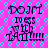 Pixelated text 'DOJRI mess with LATI' on a pink background with cyan square patterns, displayed in four identical sections