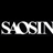 A contact sheet of five animated frames showing the band name "SAOSIN" in white stylized text on a black background with motion blur effects, arranged left-to-right and top-to-bottom.