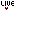 Pixelated text icons with red heart symbols above words like LIVE, LOVE, BURN, and DIE in a