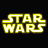 A 3x3 contact sheet of Star Wars character icons with a yellow "STAR WARS" logo in the top-left corner, featuring Han Solo, Princess Leia, Stormtrooper helmet, Luke Skywalker, R2-D2 and C-3PO figures, and Darth Vader.