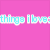 Four colored display pixelated text: pink with cyan 'things ilove', blue/white cloud with pink 'hott guys', white with purple 'cheer', yellow with green 'god'