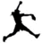 Black silhouette of a baseball player mid-pitch next to a yellow softball with red stitching and text, below red text reading "DePere Fire #20" on white background.