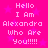 Pixelated text on a bright pink background with star patterns, displaying 'Hello I Am Alexandra Who Are You!!!!!' in two identical vertical