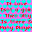A static pixel art image with repeating red text on a pink and cyan heart-patterned background.
