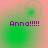 Four- shows 'Anna!!!!!' text in purple pixelated font over green and pink gradient background with shifting circular patterns