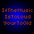 Four identical blue circular icons with orange text reading "IfTheMusicIsToLoud YourToOld" arranged in a on a black background