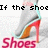 A four- shows a high-heeled shoe with text overlays; the bottom-right is blank