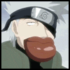 Animated sequence of a character with silver hair, green jacket, and headband showing mouth movement against light gray background.
