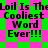 Pixelated text on a green and pink checkered background with repeated phrases.