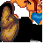 Pixel art animation of two characters in a romantic pose, transitioning from embracing to kissing.