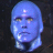 Static 48x48 pixel icon of a blue-skinned humanoid face with neutral expression on dark background, rendered in low-resolution digital art style.