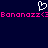 Pixelated heart symbol above pink text reading 'Bananazz<3Bananazz<3' on dark blue background.