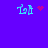 Pixelated cyan text 'Tob' on purple background with red heart and red dot patterns in four positions.