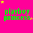 Bright pink background with green text reading 'playboy princess' and scattered yellow and pink stars in various positions.