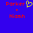 Blue background with red text 'Parker' and 'Niamh', a yellow heart symbol, and a plus sign in pixelated style.