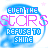 A static digital graphic with repeated text and star motifs in blue and pink hues on a white background.