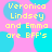 Pixelated text on a pink background with cyan circles, repeating 'Veronica Lindsey and Emma are BFF's' in yellow font.