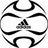 A pixelated soccer ball icon with black curved lines on white, featuring a small gray Adidas logo at center, blue text 'Saline' above and 'Soccer' below.