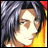 Pixelated anime-style character with dark purple hair and closed eyes, set against a gradient background transitioning from red to yellow, with text reading 'Anime IM' and 'com' on a black