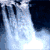 Animated waterfalls flowing down from rocky ledges against dark background in a 3x2 contact sheet of sampled frames