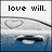 A four- shows a car with heart-shaped window decals and text reading 'love will. not escape my mind.'