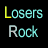 A 4-frame animated contact sheet showing variations of the text "Losers" and "Rock" with changing yellow highlights on different letters across frames.