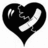 Black heart-shaped icon with white bandage and stylized 'M' symbols, showing subtle pixel-level animation changes across frames.