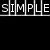 A 50x50 pixel animated buddy icon featuring a black background with white text elements arranged in a grid-like layout, displaying the words "SIMPLE PLAN" and "my anti-drug" across multiple frames.
