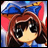 A 48x48 pixel buddy icon featuring a chibi-style anime character with brown hair and blue clothing, paired with text reading "Anime IM" and "cDM" on a black background.