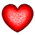 A static contact sheet showing two frames of a pixelated red heart icon on the left and green text logo on the right against white and dark green backgrounds respectively.