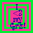 Pixelated icon with layered pink and green borders displaying "I <3 My Grrk!" text, featuring a heart symbol replacing the word love.