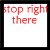 white with red text and black borders, displaying sequential phrases about stopping at a line and regretful statements