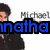 Michael Jackson icon with text overlays changing from 'nnatha' to 'rocks' and full name below, all on white background.