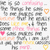 A static grid of pixelated icons featuring abstract shapes, hearts, and color blocks in pink, orange, yellow, and gray tones.