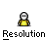Animated contact sheet of a yellow stick figure icon with changing text banners and subtle pose variations across 18 frames, displayed on gray background.