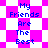 Pixelated text 'My Friends Are The Best' appears on a checkered background with alternating pink and white squares, transitioning to a diamond-patterned background.