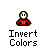 Pixel art avatar with red or cyan clothing, white or black head, and 'Invert Colors' text below; one variant has a 'SWEET!' speech bubble.