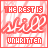 Static image of a red and white patterned icon with text elements