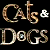 A 50x50 pixel buddy icon featuring a split design with text on the left and a cat's face on the right, displayed as part of an animated contact sheet.