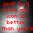 Red pixelated text on a dark gray gradient background with bright white light spots, arranged in four