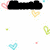 White background with scattered pastel hearts in pink, yellow, blue, and green; black text fragments 'my hear', 'and I', 'it back', 'on't wa', '1-7-08' appear across the image.