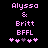 Pixelated text and symbols in pink and purple on black background, with two identical frames showing slight differences in the bottom symbols