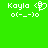 Green background displays two side-by-side pixel art icons with identical text and emoticons, differing only in the central symbol.