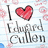 A pixelated icon with 'I ❤️ Edward Cullen' text on lined notebook paper background, featuring pink floral patterns and blue corner accents.