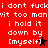 Red background with white pixelated text repeating phrases and two star symbols, one black and one brown.