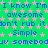 Green background with pink star patterns and blue text repeating phrases like 'I know I'm awesome' and 'don't rub it'.