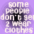 Four identical pixelated text on a purple background, each displaying 'some people don't get 2 wear clothes' in white block letters with black outlines